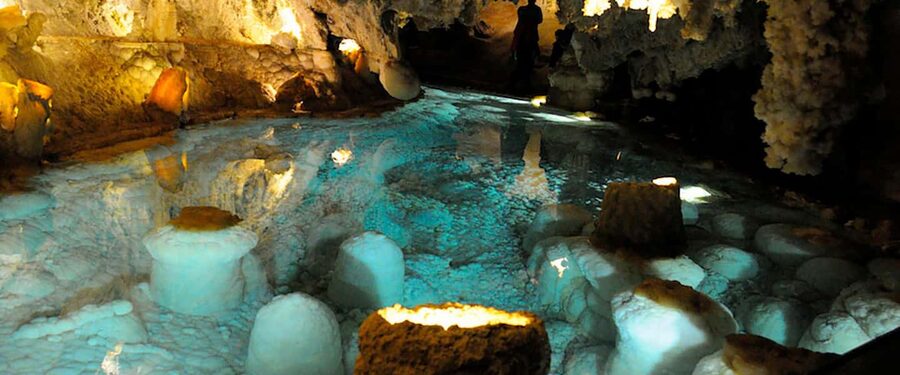 From Valencia: Boat ride through the impressive Caves of Sant Josep. - Meeting at Mestalla Stadium in Valencia
