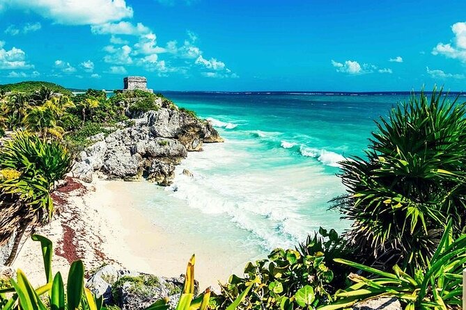 Full Day Tulum Ruins Tour Cenote and Swimming with Sea Turtles - Tulum’s cliff-top Maya ruins in the morning