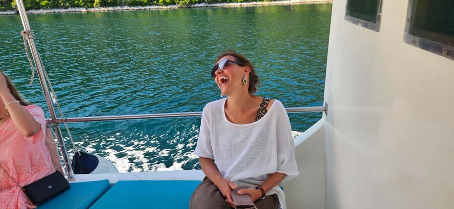 Funtana: Lim Fjord Cruise to Pirate’s Cave with Snorkeling - The quiet bay and the boat jump