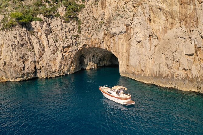 Futura Capri/Amalfi Private Boat Tour - Grottos' Visit - Tiberius’ Leap and the stories behind Capri’s cliffs