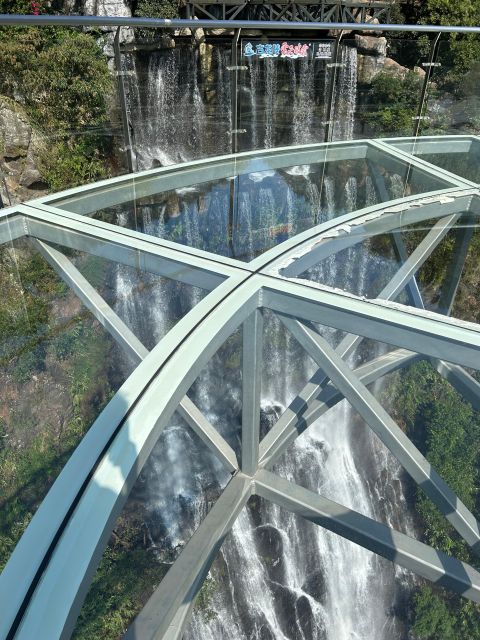 Guangzhou to Gulong Canyon and Cave Fairland PRI Day Tour - The Glass UFO Platform and its waterfall view
