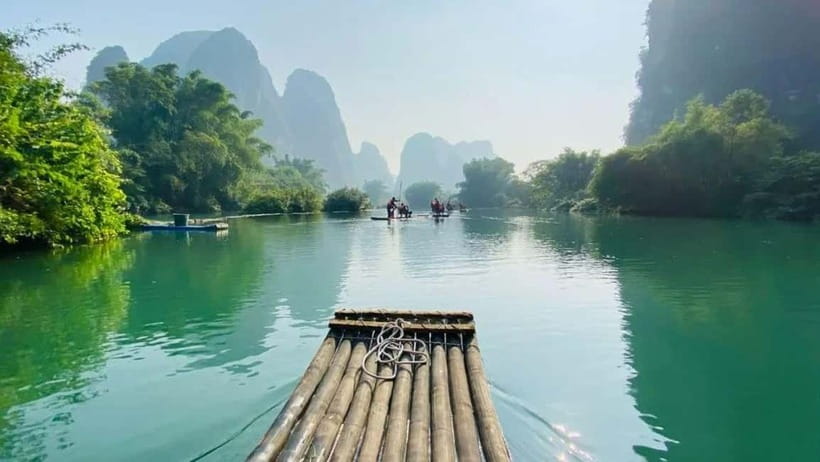 Guilin: 1-Day Cave, Xianggong Hill, Bamboo Boat & Show - Reed Flute Cave: a colorful start near Guilin