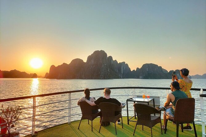 Ha Long Bay Cruise Day Tour - Cave, Kayaking, Swimming & Lunch - Ti Top Island for swimming and a view