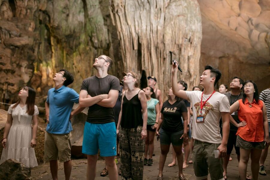 Hanoi: Halong Bay Day Trip with Titop Island, Cave, & Kayak - Luon Cave by kayak or bamboo boat