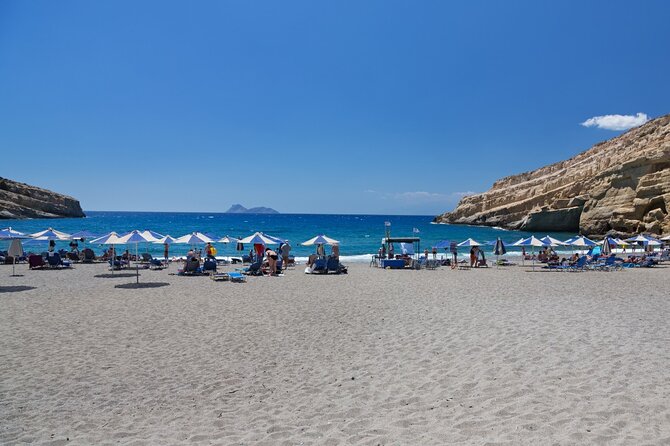 Heraklion: Matala Beach, Hippie Caves & Odigitria Monastery - Four hours at Matala Beach