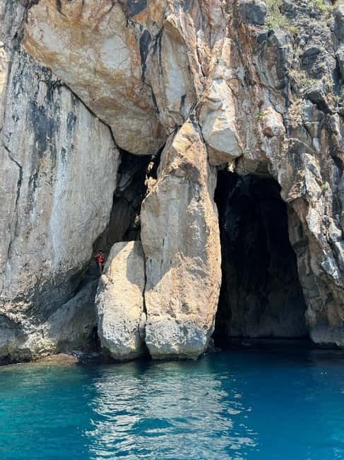Himare Hidden Gems Tour: 10+ Beaches, Caves & Snorkel Stops - Leaving Himara Mini Dock for Livadhi Beach
