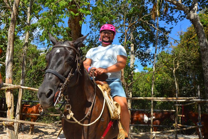 Horseback riding with ATV, zip lines and cenote, lunch and transfer - Swimming at a Mayan cenote