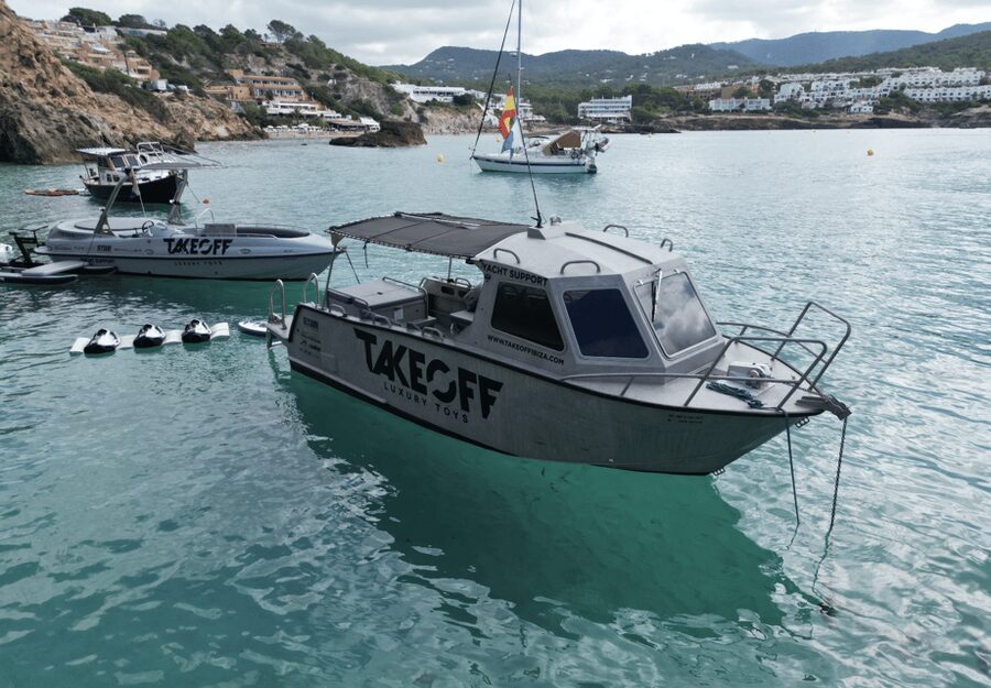 Ibiza: Beach and Cave Boat Tour with Luxury Water Toys - From San Antonio to a secluded Ibiza cove