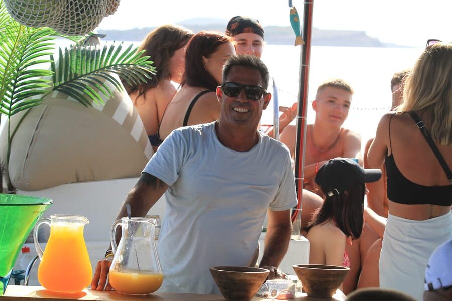 Ibiza by Sea: Coves, Caves, Water Sports & Open Bar - Timing, meeting point, and booking details