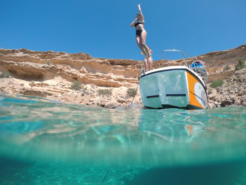 Ibiza: SUP & Snorkel Boat Tour with Caves, Drinks & Photos - Snorkeling in clear water for about 30 minutes