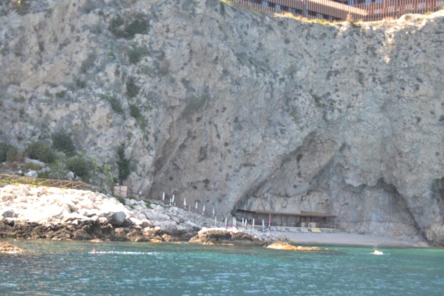 Isola Bella-Blue Grotto: Boat Tour, Snorkeling & Aperitif - Leaving Giardini Naxos along the Sicilian coast