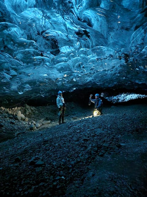 Jökulsárlón: Blue Ice Cave Tour and Glacier Walk - Inside the blue ice cave