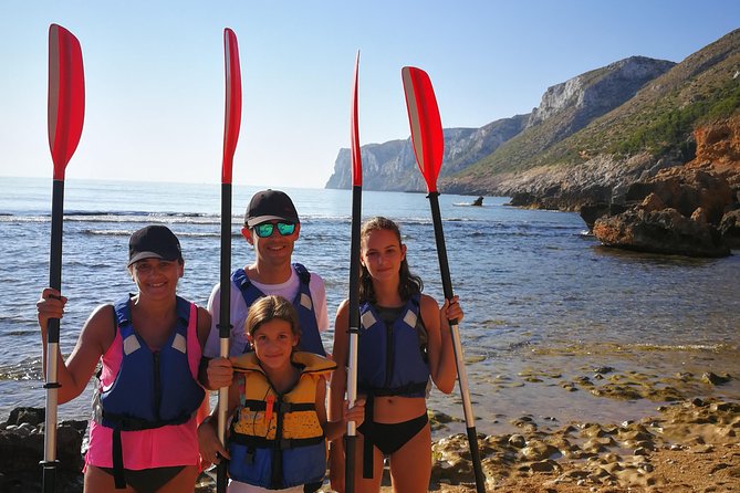 Kayak Dénia "Cova Tallada" + Snorkeling + Speleology - The snack, photos, and included equipment