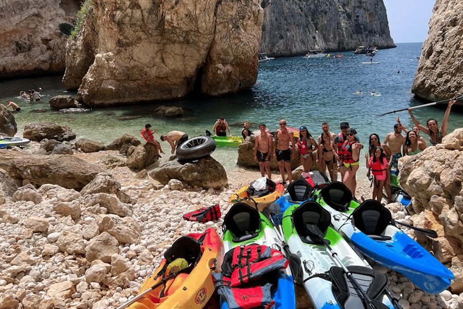 kayak route in granadella javea cave llop marí,cala en caló - Key points to know before you paddle