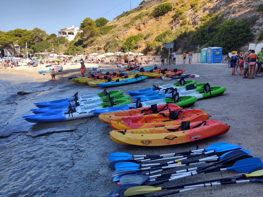 kayak route in granadella javea cave llop marí,cala en caló - Starting at Cala Granadella