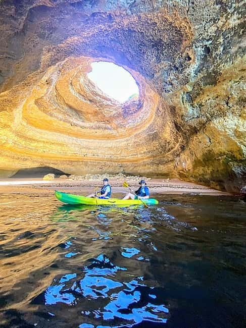 Kayak Tour Unexplored Caves + Benagil Cave - A break at a deserted beach