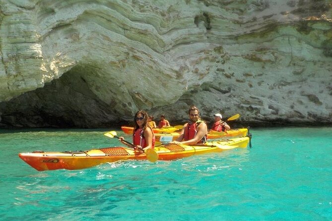 Kayak Trip to Hidden blue Cave, with lunch & fruits. - Starting at Mikros Gialos
