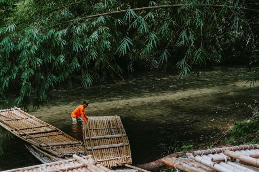 Khao Sok: Private Bamboo Rafting & Jungle Cave Temple Tour - A quiet start on Khao Sok’s river