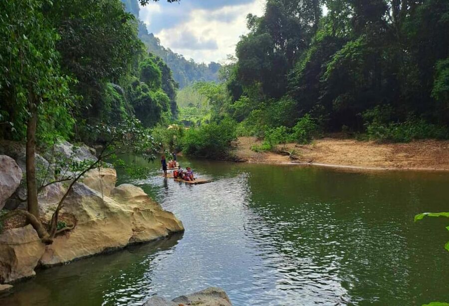Khao Sok: Private Bamboo Rafting & Jungle Cave Temple Tour - Fresh Thai coffee in a bamboo mug