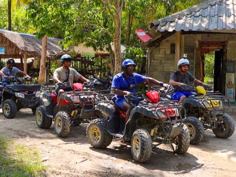 KhaoLak:ATV, ZipLine, & Rafting Adventure Monkey Cave Temple - The final river stop and getting clean