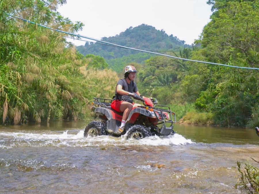 KhaoLak:ATV, ZipLine, & Rafting Adventure Monkey Cave Temple - What the $93 price really covers