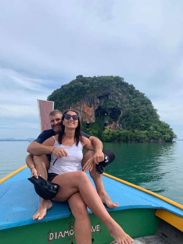 Ko Lanta: Half-Day Kayaking, Talabeng, Sea Cave & Mangrove - Koh Phee and the view toward Ghost Cave