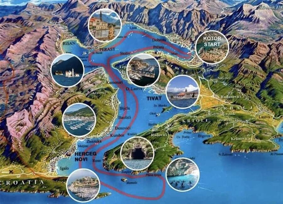 Kotor: Blue Cave & Our Lady of The Rocks & Submarine Base - A fast boat ride with several different faces