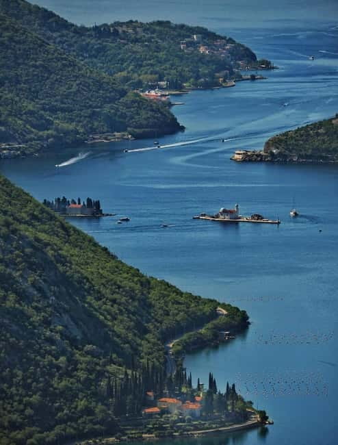 Kotor: Private Blue Cave & Bay of Kotor Boat Tour w/ Drink - Perast and the first view of the bay