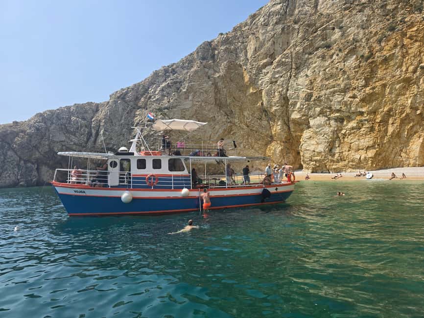 Krk: Golden Beach and Blue Cave Cruise with Welcome Drink - Timing, weather, and what to bring