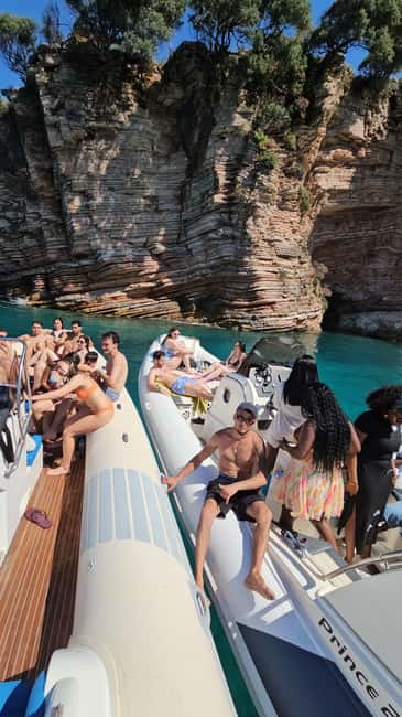 Ksamil Pigeon Cave Snorkeling free Drinks Speedboat In Group - Monastery Beach and its small cave