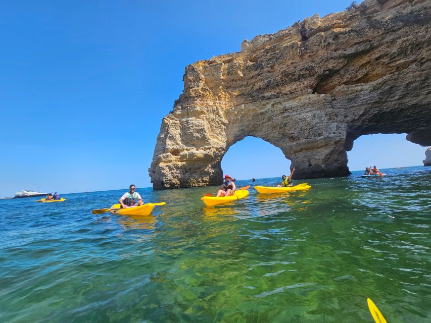 Lagoa: Benagil Cave and Marinha Beach Guided Kayaking Tour - Safety, weather, and the beginner experience