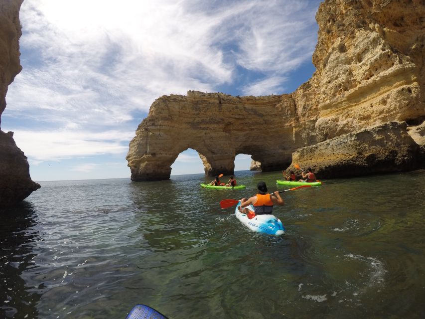 Lagoa: Benagil Caves Kayaking Tour - Paddling from Marinha to the first caves