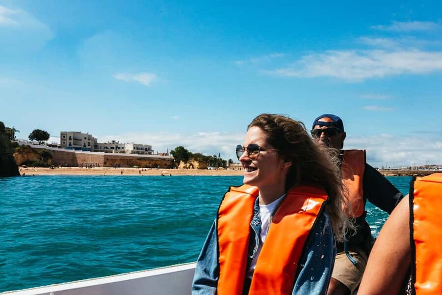 Lagos: Piedade Caves & Coastline - Leaving Lagos Marina for the Algarve coast