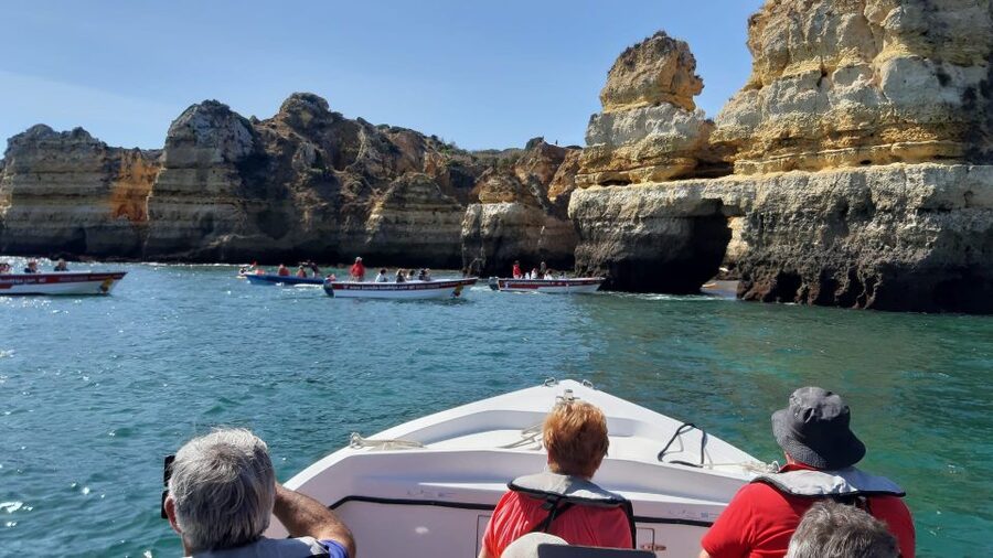 Lagos: Ponta Piedade Sail & Caves Cruise w/Portuguese Tapas - Ponta da Piedade from the water