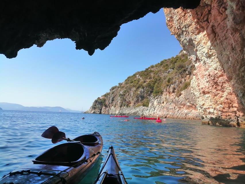 Lefkada: Blue Cave Kayak Tour with a Taste of Greece - How tiring is the four-hour route?