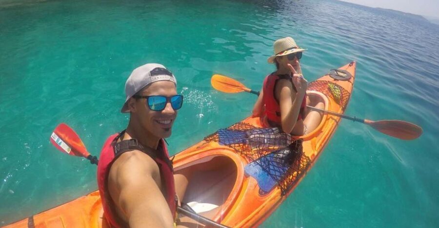 Lefkada: Hidden Blue Cave Kayak Trip with Lunch & Fruits - What the open-water paddling feels like
