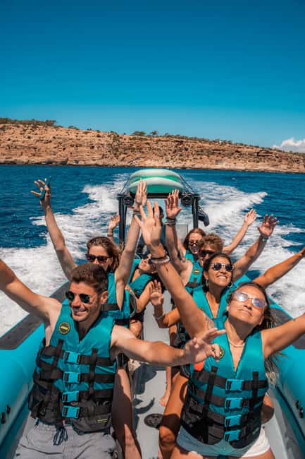 Mallorca: 2h speedboat tour, visit caves, cliffs and snorkel - The one-hour swim stop