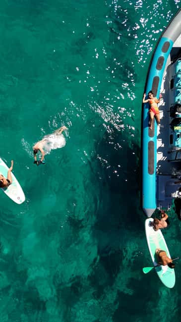 Mallorca: 2h speedboat tour, visit caves, cliffs and snorkel - Sea scooters and paddleboards: what your hour feels like
