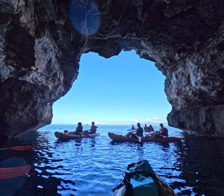 Mallorca: Sea Caves Kayaking Tour, Snorkeling & Snack - Swimming and snorkeling over Posidonia