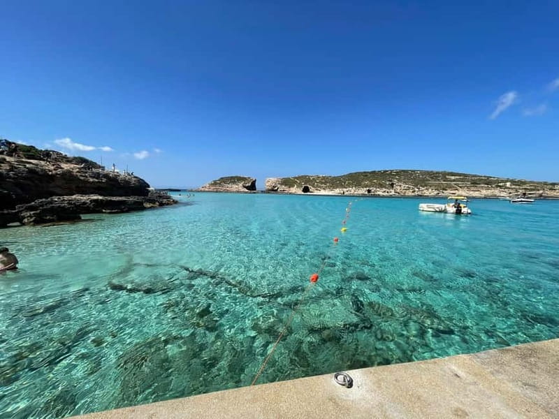 Malta: Gozo, Comino and Blue Lagoon Cruise with Sea Caves - Crystal Lagoon and the route toward Comino