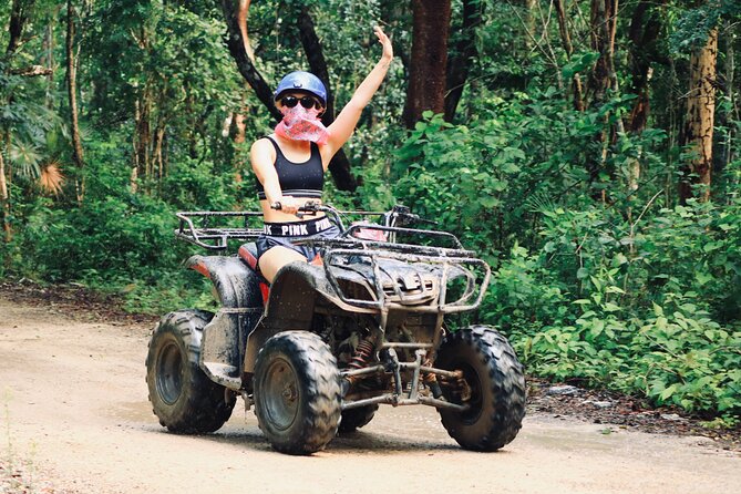 Maya Adrenaline Tulum: Cenote + 5 Ziplining + ATV Adventure - Lunch, bugs, and extra charges