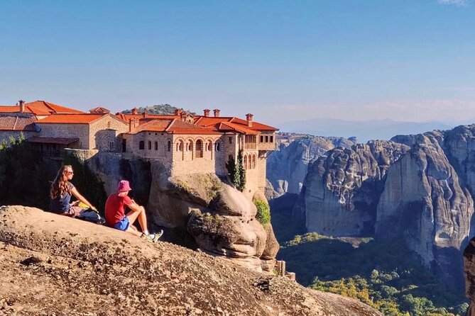 Meteora Monasteries & Caves DayTrip from Athens with Greek Lunch - Kastraki and the first views of the rock towers