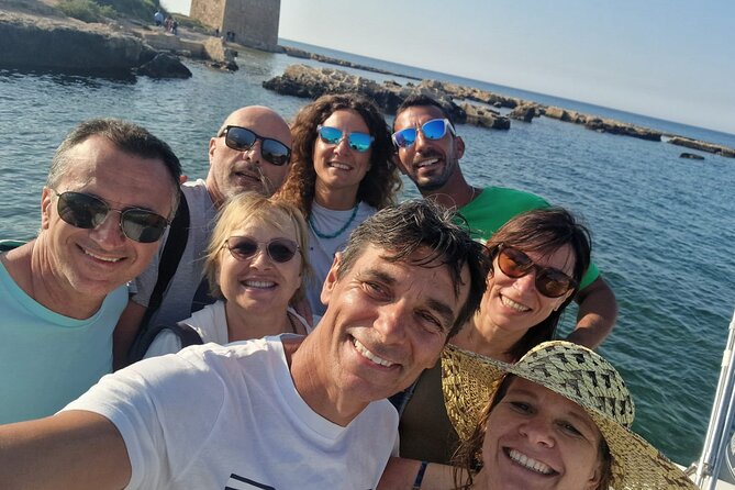 Monopoli Shared tour by Gozzo boat to the Polignano caves - The swim stop, Prosecco, and focaccia