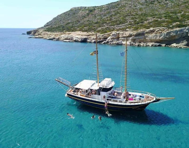 Naxos: Rina Cave-Koufonisi Cruise & Rina Cave Swim with BBQ - The long ride from Agia Anna to the Small Cyclades