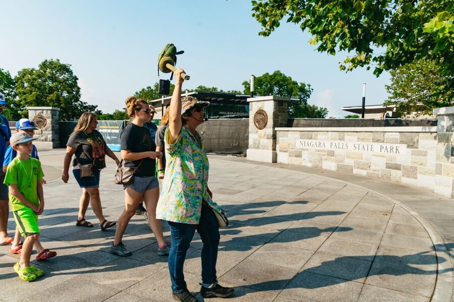 Niagara Falls: Cave of the Winds, Boat Ride, & Trolley Tour - The three waterfalls and the gorge viewpoints