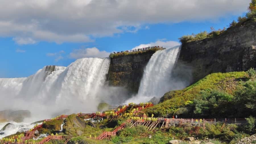 Niagara Falls Walking Tour with Maid of the Mist & Cave - Luna Island and Three Sisters Islands bring you closer