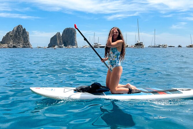 Paddleboard in Capri between caves and beaches. Photos included! - A small sea-level cave and a swimming stop