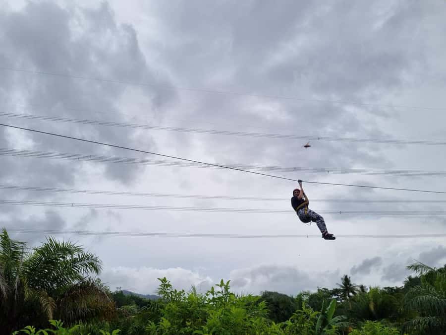 Phuket: Monkey Cave, Water Rafting, Zipline with ATV Option - Lunch and the mini-trek at the forest camp