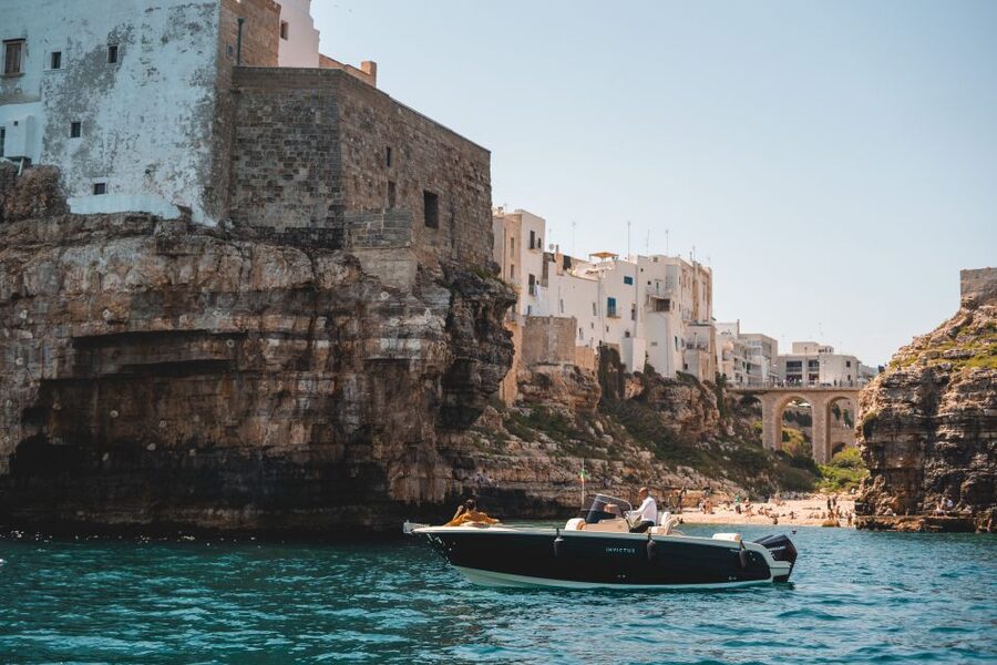 Polignano a Mare: Boat Cruise to Scenic Caves with Prosecco - The view back toward Polignano a Mare