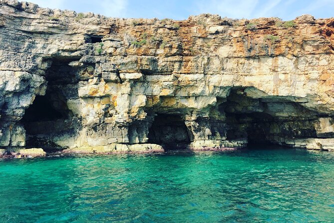 Polignano a Mare boat tour emotions, caves, diving and appetizers - The swim stop near the caves